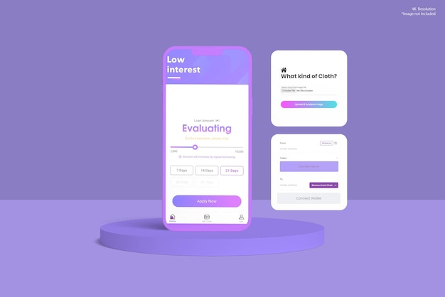 Modèle d'écran de l'application