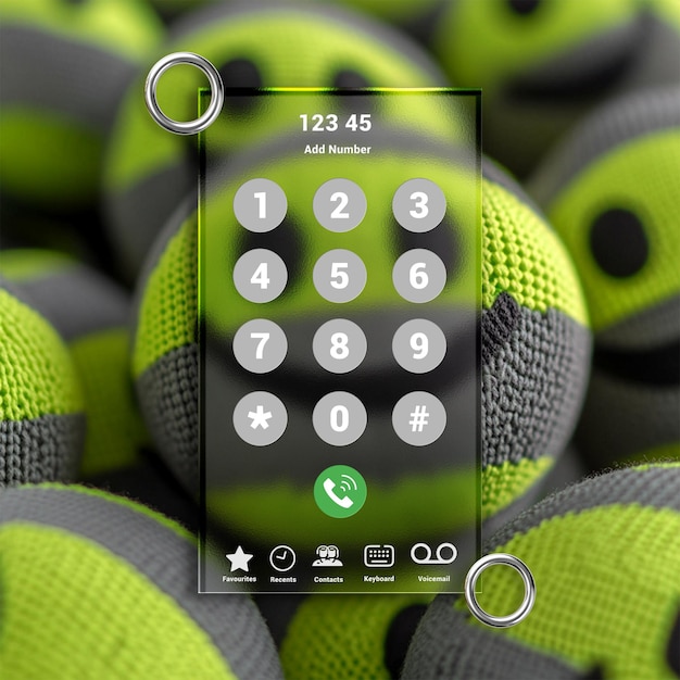 Modèle d'écran du clavier de téléphone intelligent