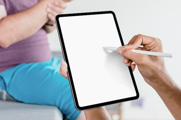 Modèle d'écran de tablette numérique moderne