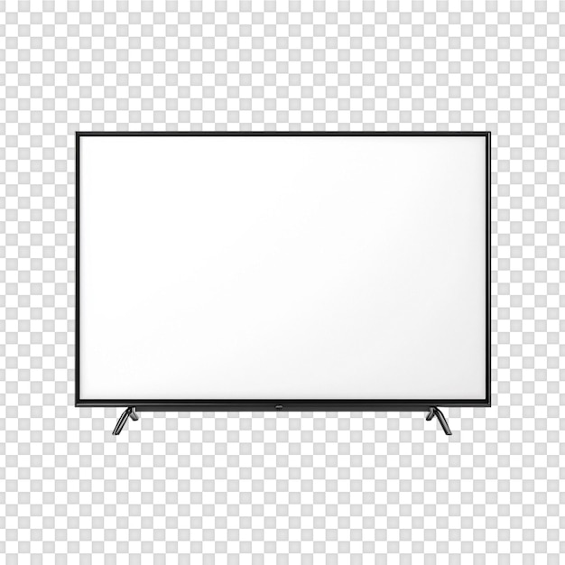 Modèle d'écran de télévision intelligente isolé sur un fond transparent