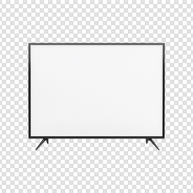 Modèle d'écran de télévision intelligente isolé sur un fond transparent