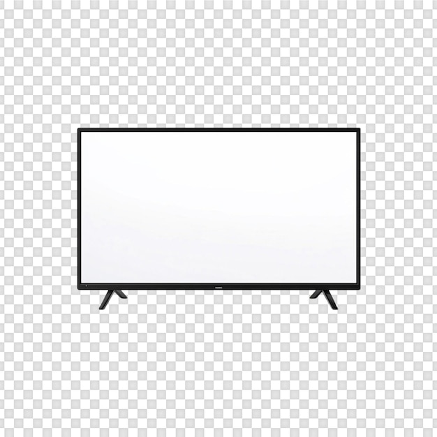 Modèle d'écran de télévision intelligente isolé sur un fond transparent