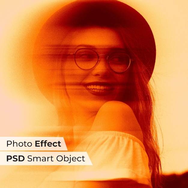 Modèle D'effet Photo De Caméra Thermique à Objet Intelligent Psd