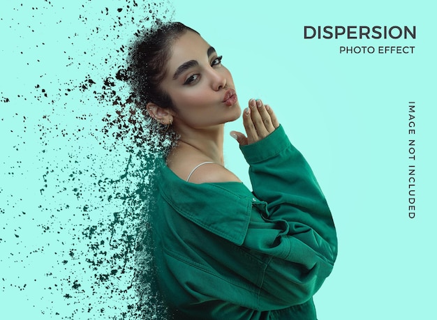 PSD modèle d'effet photo de dispersion