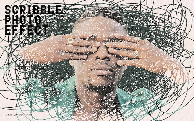 Modèle d'effet photo écrivable