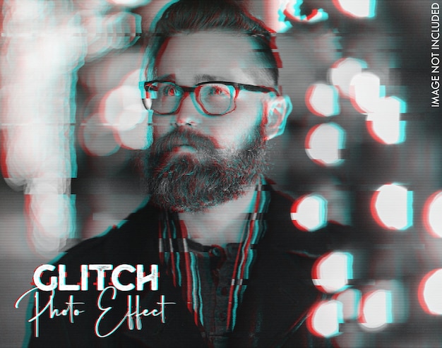Modèle d'effet photo Glitch
