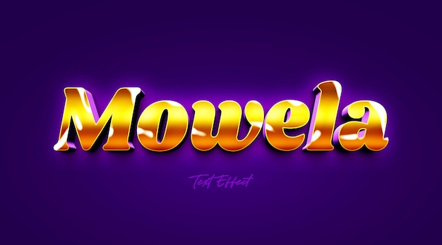 PSD modèle d'effet de style de texte mowela 3d