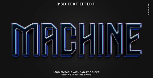 Modèle d'effet de texte 3d machine