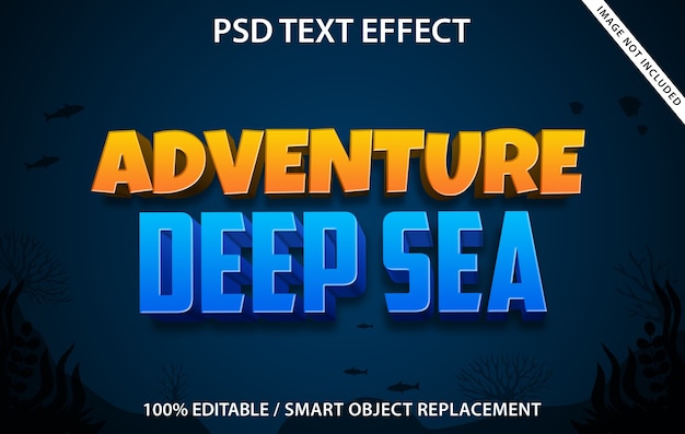 Modèle D'effet De Texte Adventure Deep Sea