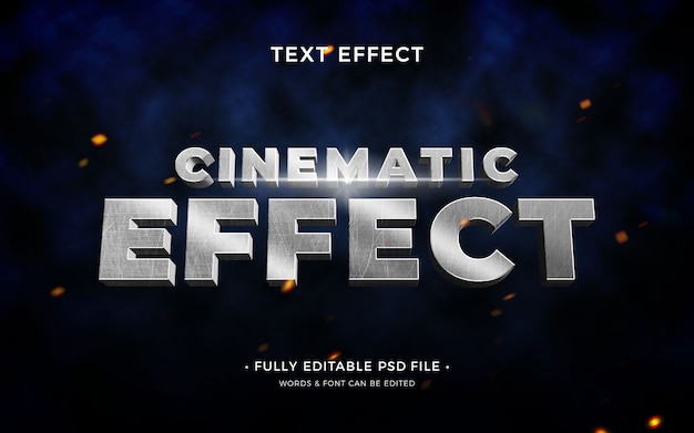 Modèle d'effet de texte cinématographique