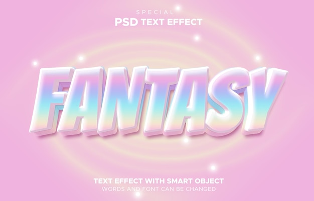 Modèle D'effet De Texte Coloré Pastel à Effet De Texte Fantastique Avec Utilisation De Style 3d Pour Le Titre Du Titre