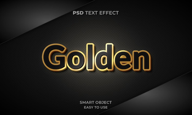 modèle d'effet de texte doré 3d