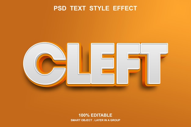 PSD modèle d'effet de texte de fente