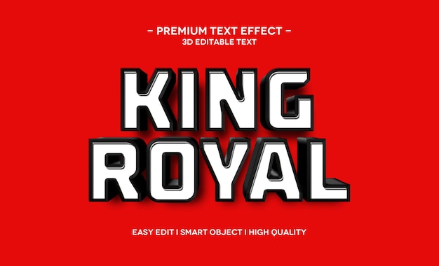 Modèle D'effet De Texte King Royal 3d