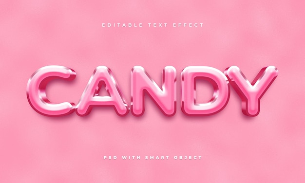 Modèle d'effet de texte modifiable Candy
