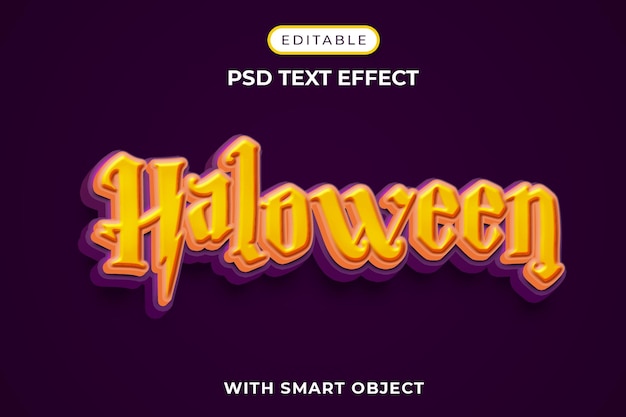 Modèle d'effet de texte modifiable Halloween