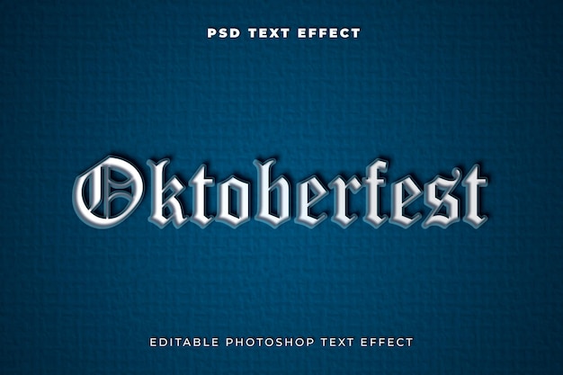 modèle d'effet de texte oktoberfest