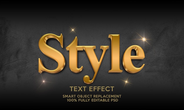 modèle d'effet de texte de style