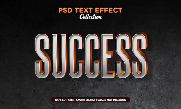modèle d'effet de texte de succès