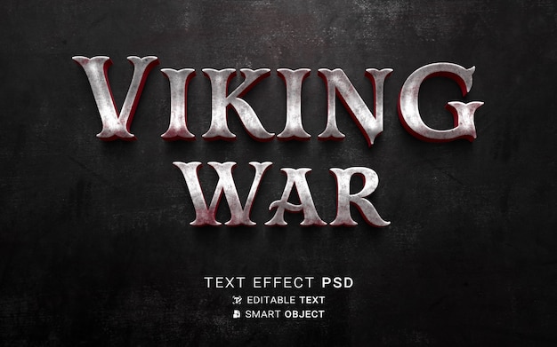 PSD modèle d'effet de texte vikings