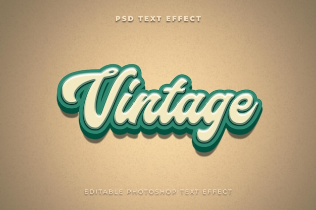 modèle d'effet de texte vintage