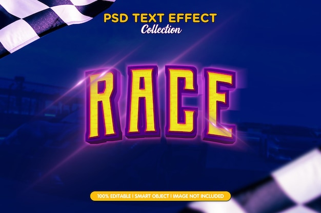 PSD modèle d'effet de texte de vitesse de course