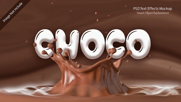 Modèle d'effets de texte 3D Choco