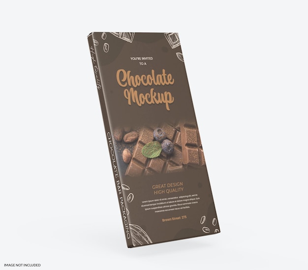 Modèle d'emballage d'une barre de chocolat