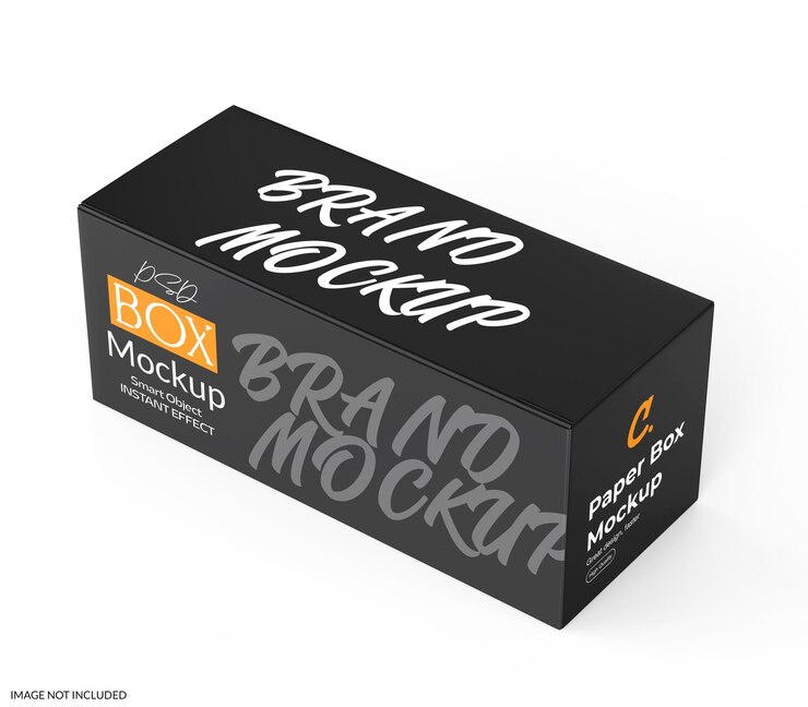 PSD modèle d'emballage de boîte rectangulaire