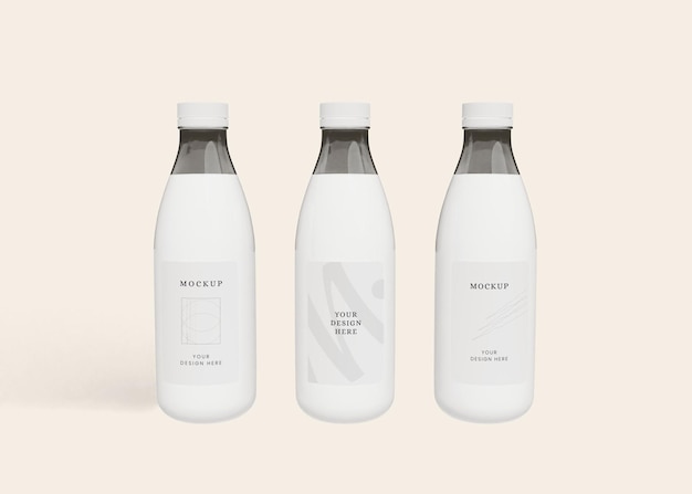 Modèle d'emballage de bouteille de lait