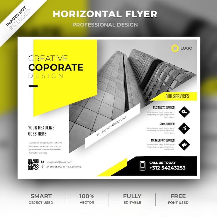 PSD modèle d&#39;entreprise horizontal