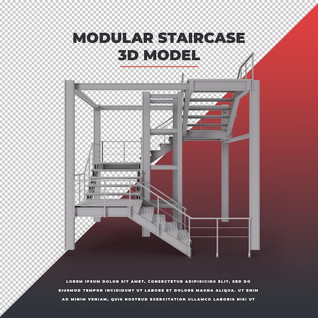 PSD modèle d'escalier modulaire