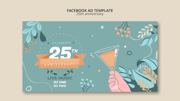 Modèle facebook anniversaire d'argent