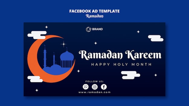 PSD modèle facebook de célébration du ramadan