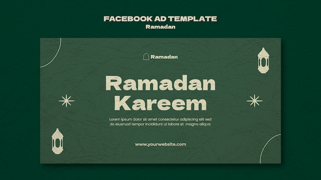 PSD modèle facebook de célébration du ramadan