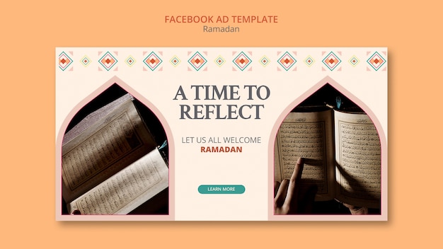 Modèle facebook de célébration du ramadan
