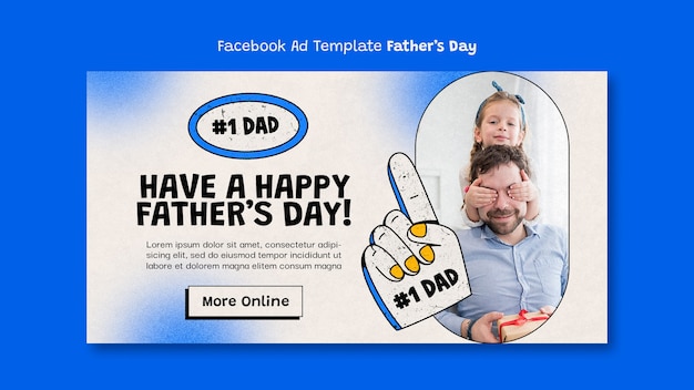 PSD modèle facebook de célébration de la fête des pères