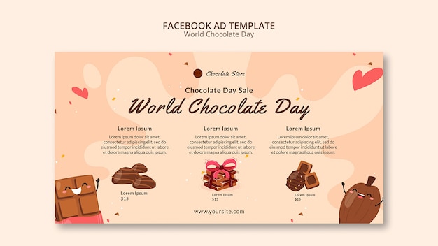 Modèle Facebook De Célébration De La Journée Mondiale Du Chocolat