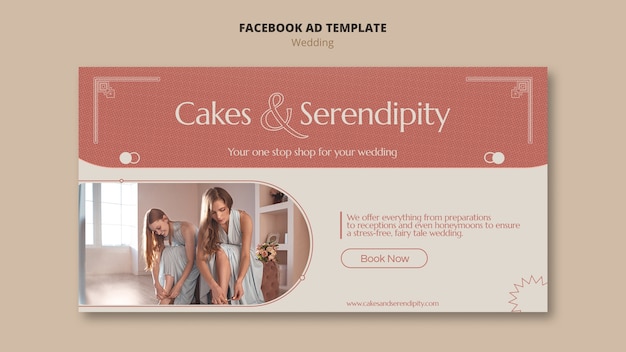 Modèle facebook de célébration de mariage minimal