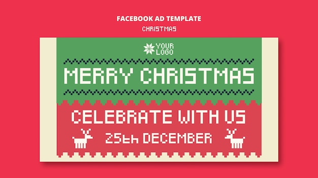 Modèle facebook de célébration de noël