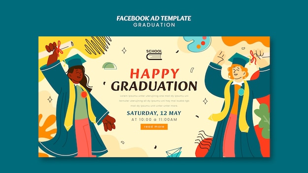 Modèle Facebook De Célébration De Remise Des Diplômes