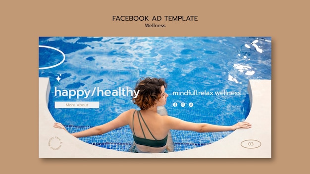 Modèle facebook de concept de bien-être