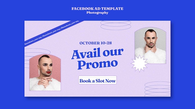 Modèle facebook de concept de photographie dynamique
