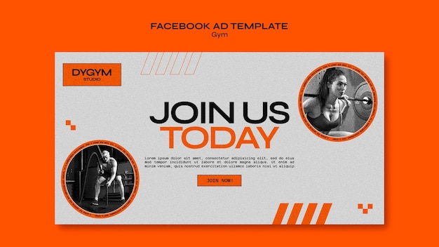 PSD modèle facebook d'entraînement de gym