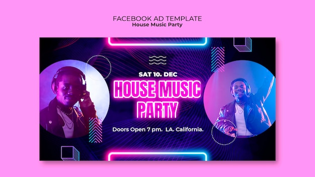 Le Modèle De Facebook De La Fête De La Musique De La Maison