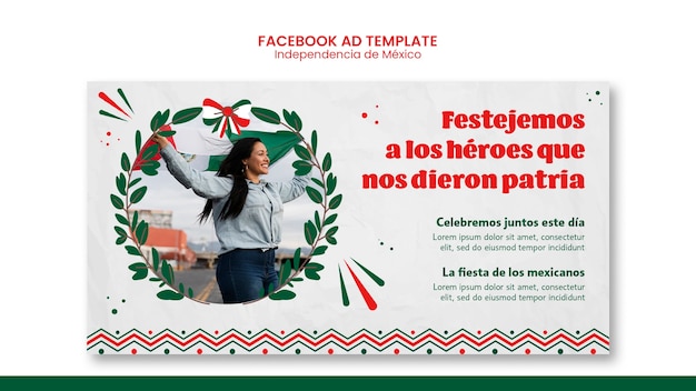 PSD modèle facebook de l'indépendance mexicaine