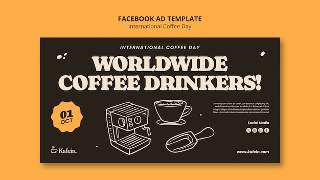Modèle facebook de la journée internationale du café