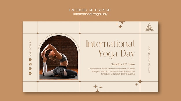 Modèle facebook de la journée internationale du yoga