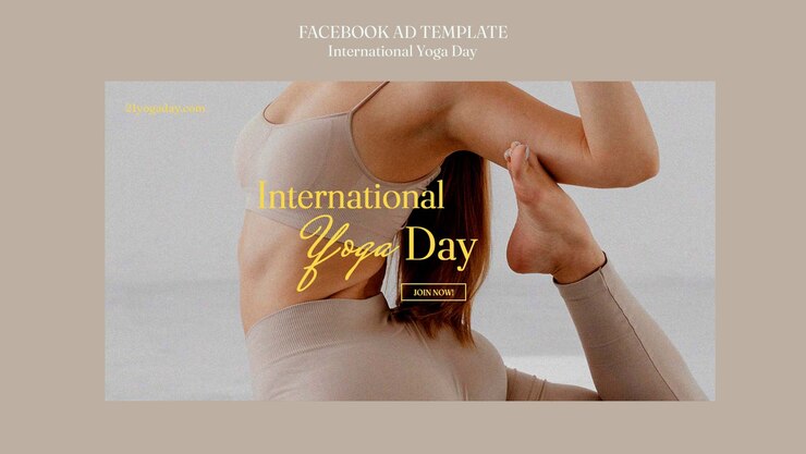 Modèle facebook de la journée internationale du yoga