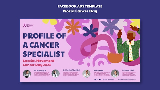 Modèle Facebook De La Journée Mondiale Contre Le Cancer